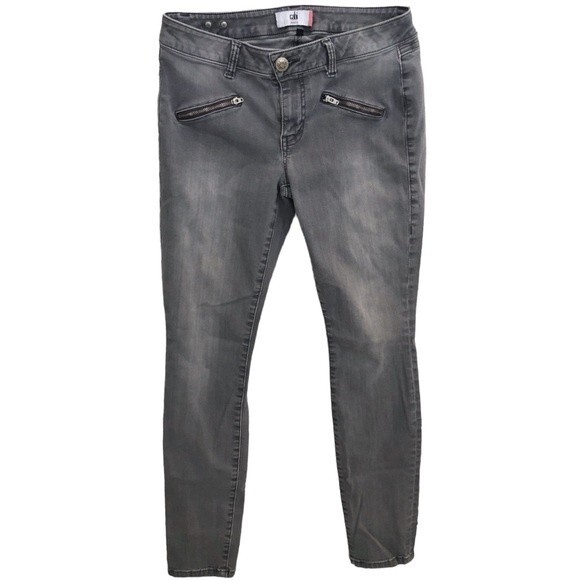 Cabi Women’s 5167 Skinny Jeans Gray Size 6 Low Rise Stretch Zip Pocket Pants - Picture 2 of 11